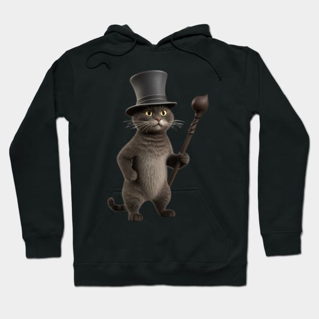 Magician Cat Meme. Funny Design Hoodie by Tee Shop